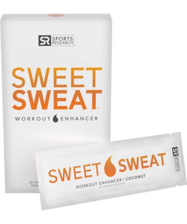 Sports Research Sweet Sweat Workout Enhancer Coconut 20 Travel Packets 0.53 oz (15 g) Each