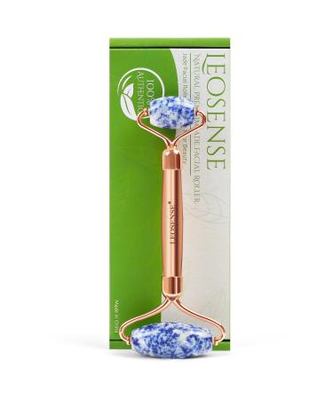 Gemstone Jade Roller Massage Face Roller Face Massage Massage For Anti Aging Authentic Natural Crystal Face Eyes Neck Massage Rolls For Skin Lift Dark Circles Fold Remove Blue Gemstone