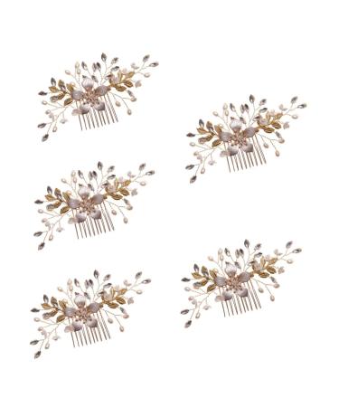 Beaupretty the pearl hair comb Bridal Flower Hair Comb Wedding Headpiece Wedding Flower Hair Comb bridal leaf flower hair crystal headpiece bride the flowers Metal flower Flowers