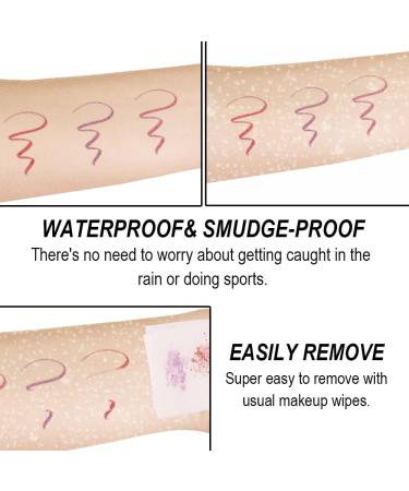 DNM 3Pcs Glitter Liquid Eyeliner Set - Pink Purple Red | Shimmer Metallic Eye Makeup - Pack of 3 - Buy Online on GoSupps.com