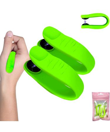 SUOAPAIQ Hand Pressure Point Clip 2 Pack Detoxification and Slimming LI4 Acupressure Point Clip Migraine Relief Clip Drug Free Acupressure Hand Natural Headache Migraine Tension Relief (Green)