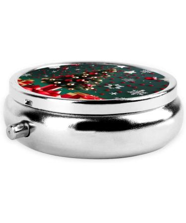 Round Ball Christmas Tree Pill Box - 3 Compartment Travel Organizer for Purse & Pocket - Buy Online on GoSupps.com