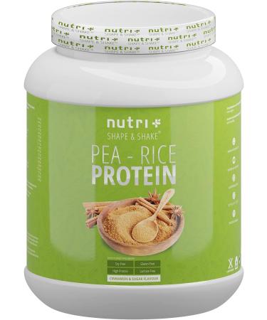 PEA PROTEIN – Soy-Free Rice – Cinnamon & Sugar 1 kg – Gluten Free Protein, Lactose, Sugar – Ideal for Weight Loss or Strength Training