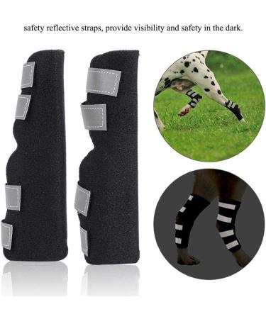 Pssopp 2Pcs Dog Rear Leg Braces Canine Hind Hock Sleeves Joint Wraps with Safety Reflective Straps for Joint Injury Protection Sprain Wound Healing(XL) - Buy Online on GoSupps.com