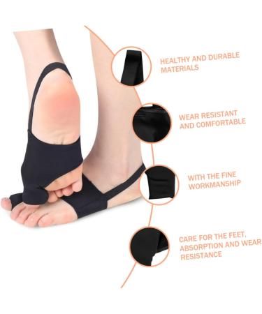 Hallux Valgus Sleeve & Toe Straighteners Set - Bunion Protector & Hammer Toe Straightener - Black 9x6.8cm - Buy Online on GoSupps.com