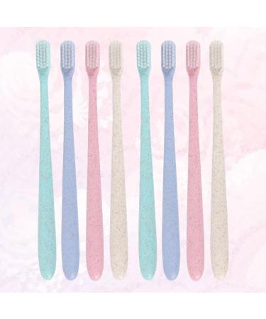 Minkissy Soft Toothbrush Set - 4 Boxes 8 Pieces | Slim Manual Toothbrush for Adults | Portable Oral Care Tool with Cap - Ideal for Camping & Travel - Buy Online on GoSupps.com