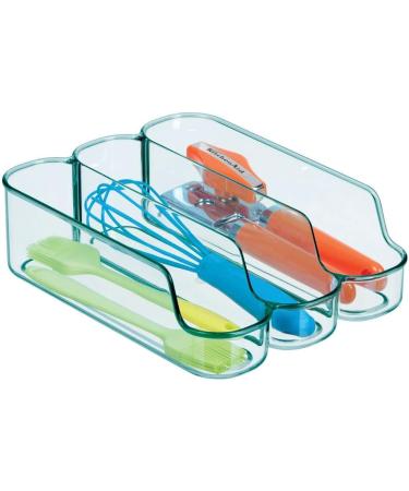 mDesign Set of 2 Divided Storage Box for Baby Food and Small Kitchen Organiser - Sea Blue - Buy Online on GoSupps.com