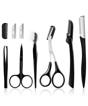 Eyebrow Kit, Multipurpose Exfoliating Dermaplaning Tool Face kits for Women Girl, Eyebrow Grooming Set (9 in 1)
