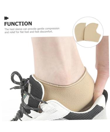 Shop Healeved Heel Socks - Women's Sports Heel Braces & Protective Covers | Slip-On Sneakers Heel Sole Protectors - Khaki - Buy Online on GoSupps.com