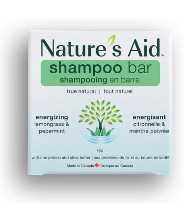 Nature's Aid Energizing Natural Rice Water Shampoo Bar for Hair Growth Strengthening & Thickening Shampoo for All Hair Types. Natural Lather and Salon Quality. Vegan. Made in Canada. (Lemongrass Peppermint) 72g - Buy Online on GoSupps.com