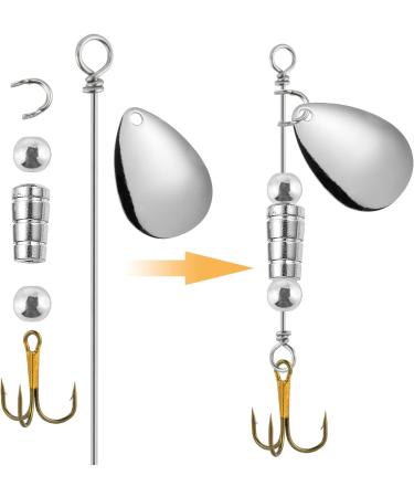 Dr.Fish 30 Pack Stainless Steel Fishing Spinner Shafts - DIY Spinner Bait Components - Freshwater/Saltwater Inline Rigs - 0.031 Dia. 6.3inch - Buy Online on GoSupps.com