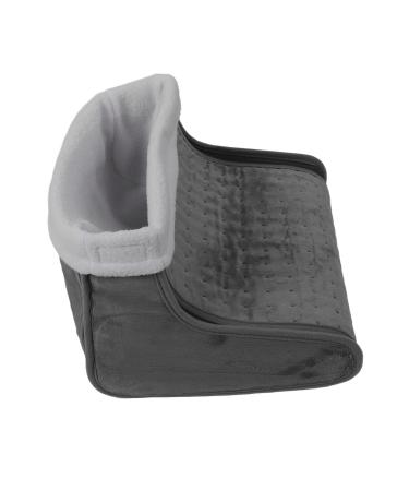 Tnfeeon Foot Heating Pad Easy Care Electric Heated 6 Speed Multifunctional Foot Boot with Insulated Lining for Office Gray