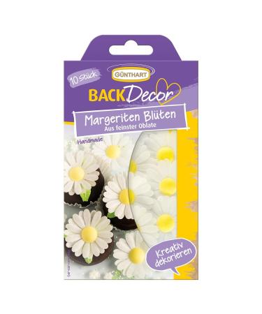 G nthart BackDecor | Daisy flowers made from the finest wafer | also suitable for cakes or cupcakes