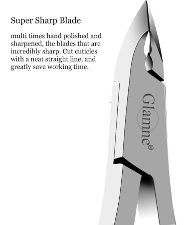 Glamne Cuticle Nippers Nail Manicure Cuticle Clippers Trimmer Dead Skin Remover Professional Stainless Steel Cuticle Cutters for Salon or Home Use - Buy Online on GoSupps.com