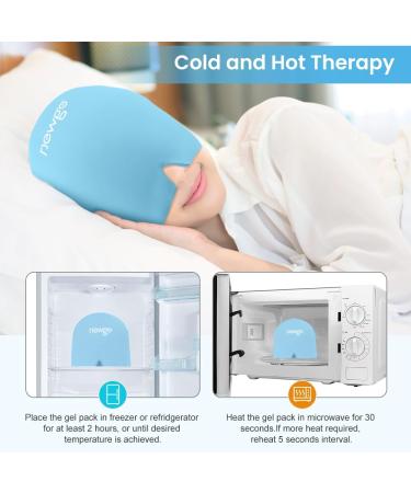 NEWGO Migraine Relief Cap - Headache Hat for Cold Therapy and Stress Relief (Light Blue) - Buy Online on GoSupps.com