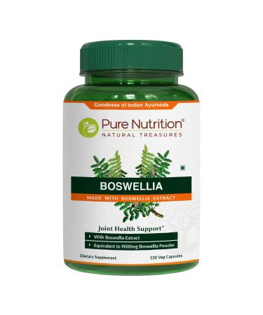 Pure Nutrition Boswellia Serrata Extract 600mg | Made with 65% Boswellic Acids. (Equivalent to 9000mg Boswellia Powder) | Joint Health Support | Non GMO | 120 Veg Capsules | 60 Days Supply 120 count (Pack of 1)
