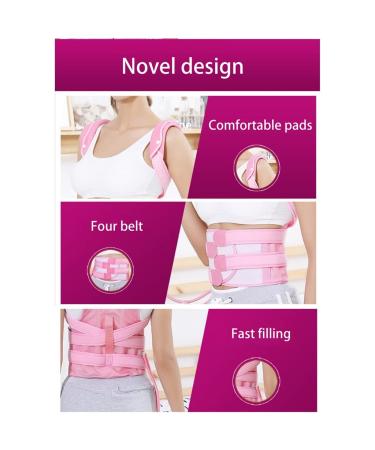 n/a Posture Corrector Belt Inflatable Orthosis Double Pull Shoulder Support Spine Scoliosis Upper Back Brace Waist (Color : Pink Size : S code) Handmade Full moon lofty ambition - Buy Online on GoSupps.com