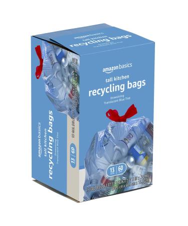 Amazon Basics 13 Gallon Blue Recycling Trash Bags - Buy Online on GoSupps.com