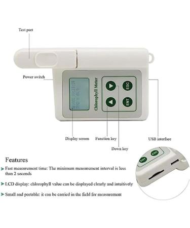Chlorophyll Detector Plant Chlorophyll Tester Digital Test Meter with LCD Display Testing Plant Chlorophyll/Nitrogen/Temperature/Humidity Tool - Buy Online on GoSupps.com