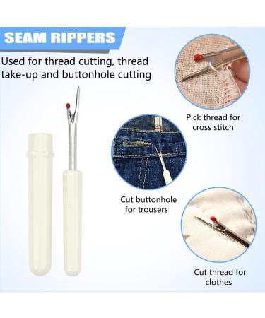 19-in-1 Needle Threaders Set for Hand Sewing Machine DIY - Gourd & Thumb Shaped Threaders, Drawstring, Seam Rippers, Needles (5pcs Gourd + 5pcs Thumb + 2pcs Drawstring + 2pcs Seam Rippers + 5pcs Needles) - Buy Online on GoSupps.com