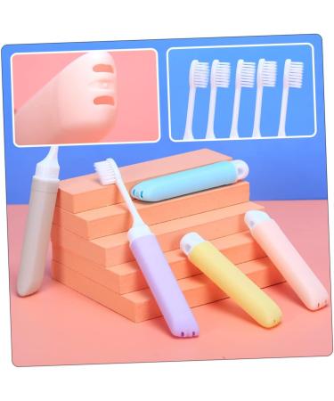 Frcolor 5-Piece Ergonomic Folding Toothbrush Set | Daily Dental Accessories for Home Use - International Shipping Available - Buy Online on GoSupps.com
