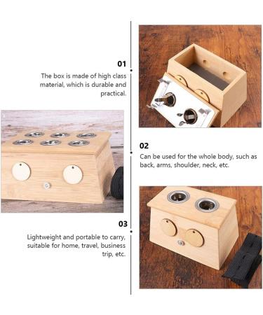 2 Pcs Moxa Holder Boxes Bamboo Craft Moxibustion Care Boxes Body Massagers - Buy Online on GoSupps.com