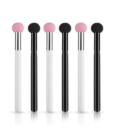 6-Piece Sponge Makeup Applicator Set - Washable Powder Puff & Brush for Flawless Foundation Concealer & Eyeshadow - Pink & Black - Buy Online on GoSupps.com