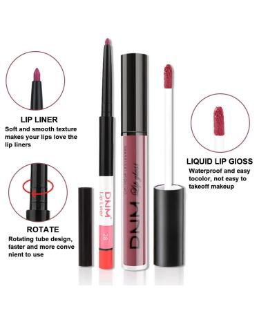 Red Lip Tint Set - BINGBRUSH 2 Colors Liquid Matte Lipstick and Lipliner | Waterproof, 24-Hour Velvet Finish | Nonstick Cup, Pigmented Lip Makeup Gift for Women - Labiales28&29 (0.35 Fl Oz) - Buy Online on GoSupps.com
