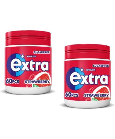 Wrigley's Extra Strawberry Flavour Sugar Free Chewing Gum Bottle 84g (4) - Buy Online on GoSupps.com