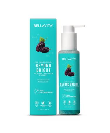 bellu. vuta Beyond Bright Face Wash/Niacinamide Alpha Arbutin & Mulberry/Treats Pigmentation Repairs Skin Barrier pH Balanced/for Men and Women. (100 ml/3.38 fl oz)