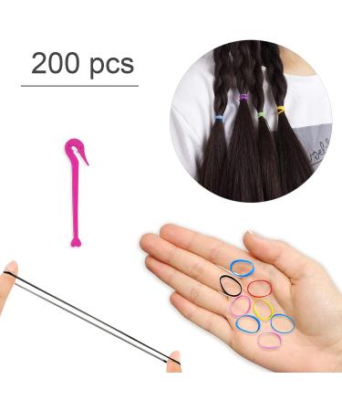 200 Piece Multicolor Elastic Hair Bands for Women - Small Hair Ties Rubber Bands For Hair - 3 MultiColor Pack - Buy Online on GoSupps.com