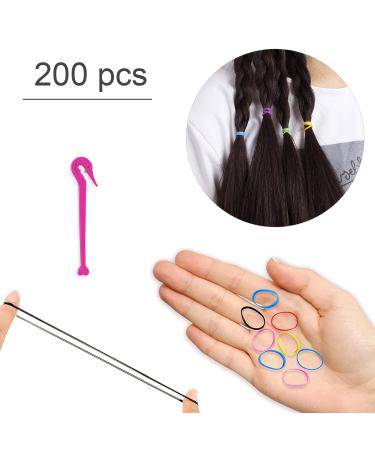 200 Mini Elastic Hair Ties for Girls - Perfect for Braids Dreadlocks & Weddings - Black Hair Accessories - Buy Online on GoSupps.com
