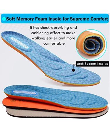 Men's Wide Width Adjustable Comfort Shoes for Diabetic Edema and Plantar Fasciitis - Blue - Size 9 - Buy Online on GoSupps.com