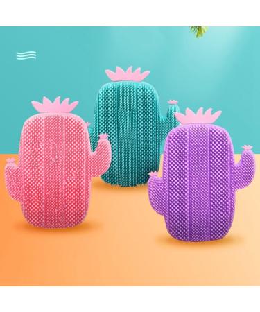Professional Small Portable Cactus Manual Reusable Face Scrubber Cleanser Brush Silicone Facial Cleansing - Buy Online on GoSupps.com