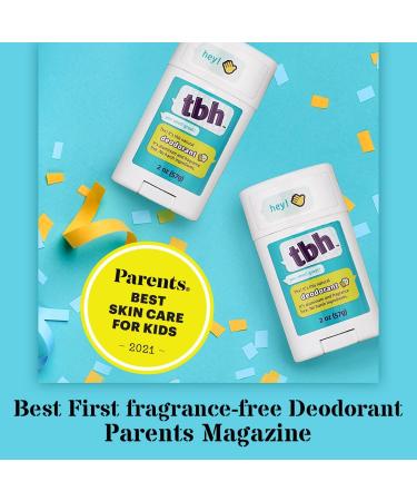 TBH Kids Unscented Deodorant - Natural Ingredients, Made in USA (3 Pack) - Buy Online on GoSupps.com