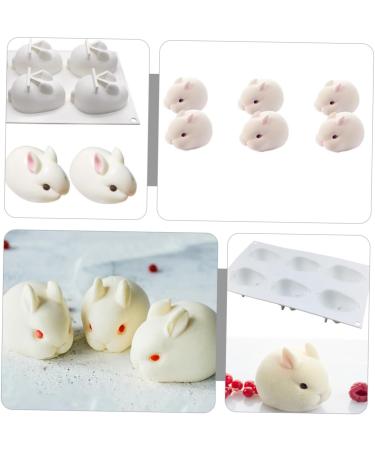 MAGICLULU Clay Mold 2pcs Cake Silicone Mold Silicone Molds Bunny Desserts Easter Cookie Ice Cream Mold Jade Rabbit Tray 29.5x17cmx2pcs Whitex2pcs - Buy Online on GoSupps.com