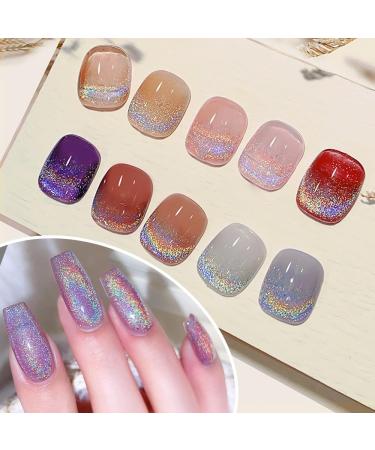 15ml Rainbow Cat Eye Gel Nail Polish Shiny Nail Varnish Soak Off UV LED Gel for Nail Art Colorful Manicure Gel Lacquer - (Color: DR269) - Buy Online on GoSupps.com
