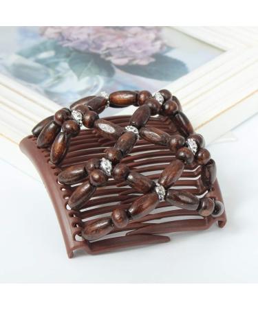 JUSTFOX Trend African Hairclip - Stylish Brown Hair Clips & Comb | Unique Haarklammer Haarkamm for Fashionable Hair Styling - Buy Online on GoSupps.com