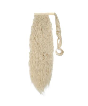 Shop 66cm Fashion Ponytail Hair Extension - Curly Fluffy Bleached Blonde Wrap-Around - Buy Online on GoSupps.com