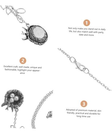 Yardenfun Bird's Nest Branch Pendant Mother Choker Teen Girls Necklace Women's The Bird's Nest Bird Eggs - Buy Online on GoSupps.com