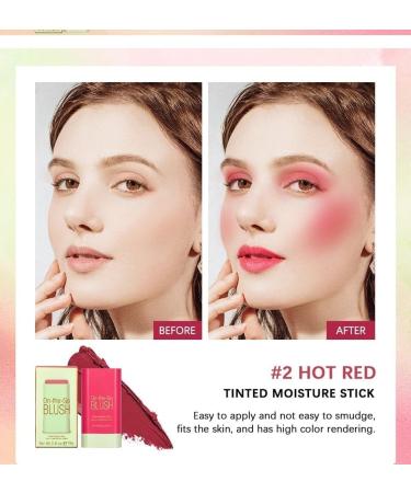 Lovelycat On-the-Go Makeup Blush Stick Tinted Moisture Stick Shadow Lips Cheek Blusher Creamy Makeup Long Lasting Natural Nude Makeup for All Skin (red) - Buy Online on GoSupps.com