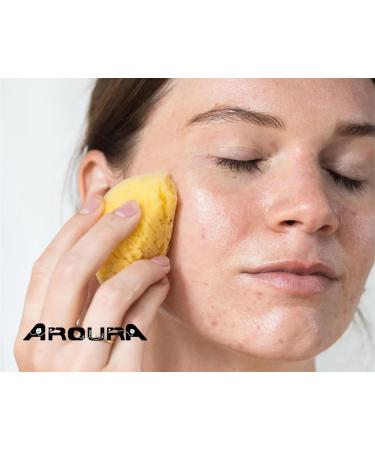 AROURA Natural Sea Wool Sponge | Shower & Bath Sponge | Natural Loofah | Sea Sponge for Body Care | Sea Sponge for Facial Cleansing & Body Washing | Natural Sponge Size 2 - (8-9 CM) - Buy Online on GoSupps.com