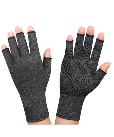 Cotton Fingerless Arthritis Gloves | Soft & Breathable Pain Relief for Carpal Tunnel - Non-Slip Grip Comfort - Buy Online on GoSupps.com