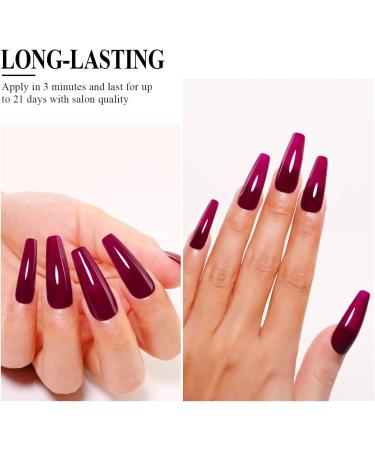 Imtiti Red Gel Nail Polish Cherry Chutney Red Gel Polish Autumn Winter Gel Nail Polish Soak Off LED UV Nail Gel Polish DIY Nail Art Starter Manicure Salon Gel Nail Kit 15ML - Buy Online on GoSupps.com