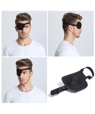 2 Pack Three-Dimensional Adjustable Eye Patch for Adults - Comfortable Left & Right Eye Masks - Buy Online on GoSupps.com
