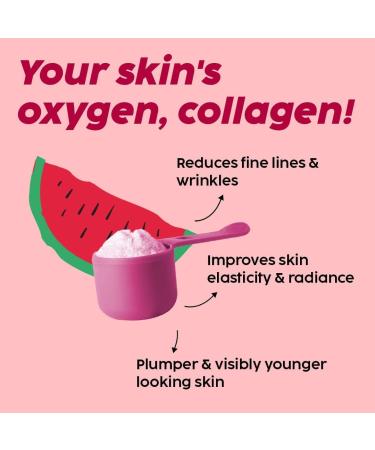 PL'IX Collagen Supplement Powder to support Skin Elasticity Firmness & Youthful Glow | 100% Plant-based with Hyaluronic Acid & Vitamin C | For Women & Men | Watermelon Flavour Pack of 1 - Buy Online on GoSupps.com