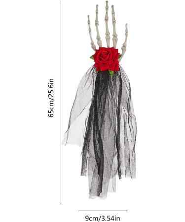 Moreeulsi Halloween Skull Hand Hairpins Skeleton Hand Bone Claw Punk Headdress Halloween Skull Hand Headpiece Hairpins Halloween Skeleton Headpiece Issue Card - Buy Online on GoSupps.com