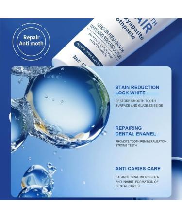 2PCS 7.5% Hydroxyapatite Toothpastes Remineralize Fluoride-Free Stain Removal Daily Use for Oral Health Gentle Mint - Buy Online on GoSupps.com