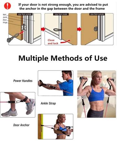 Combor Resistance Bands Set 11 PCS Exercise Band for Working Out Up to 125 lbs - Buy Online on GoSupps.com
