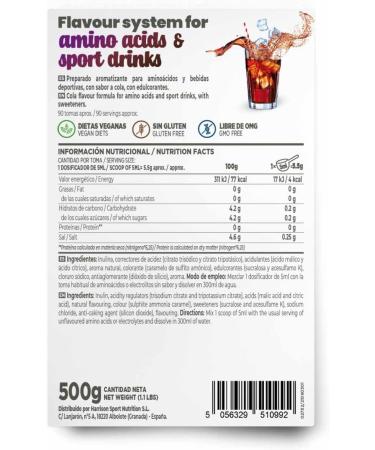  HSN Amino Acids and Sports Drinks HSN | Cola Flavor 200g 36 servings per box | For Keto and Vegan diets | Extremely low in calories and sugar | GMO-free gluten-free - Buy Online on GoSupps.com